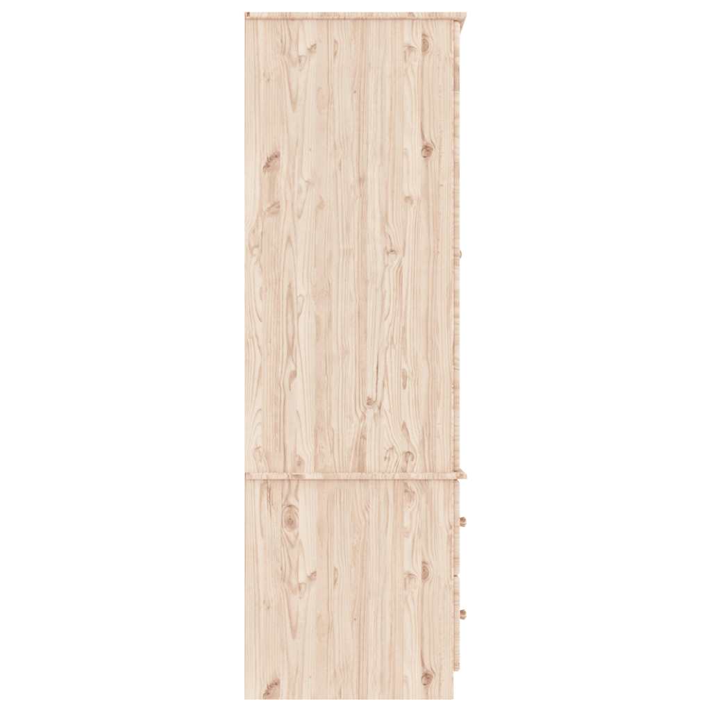Kleiderschrank ALTA 90x55x170 cm Massivholz Kiefer – Bild 4